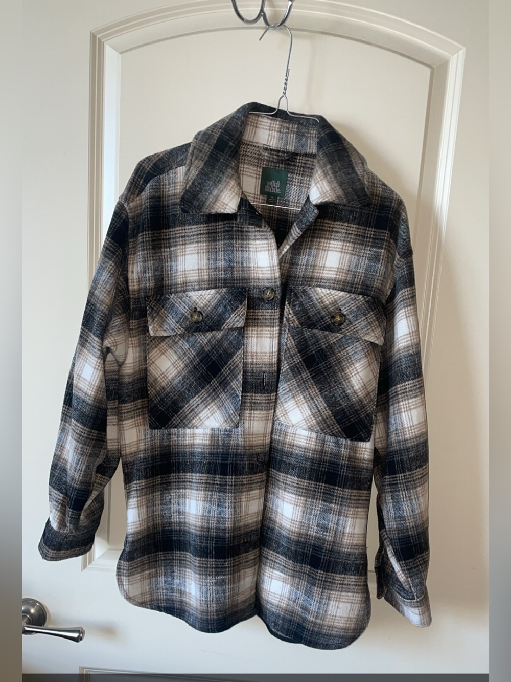 Target Black, White & Brown Plaid Shacket